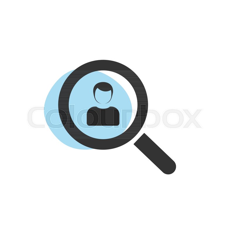 800x800 Magnifying Glass Looking For A Man Stock Vector Colourbox
