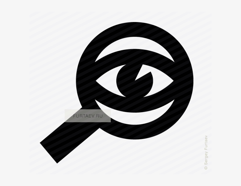 820x633 Vector Icon Of Eye Looking Through Magnifying Glass