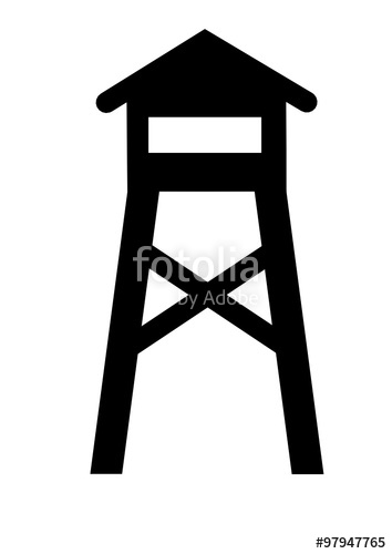 354x500 Lookout Tower Icon Stock Image And Royalty Free Vector