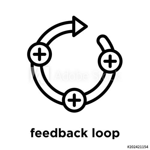 500x500 Feedback Loop Icon Isolated On White Background