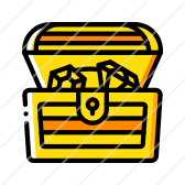 Open Treasure Chest Icon 168x168 Open Treasure Chest Icon