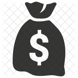 Money Bag Icon Of Glyph Style 256x256 Money Bag Icon Of Glyph Style