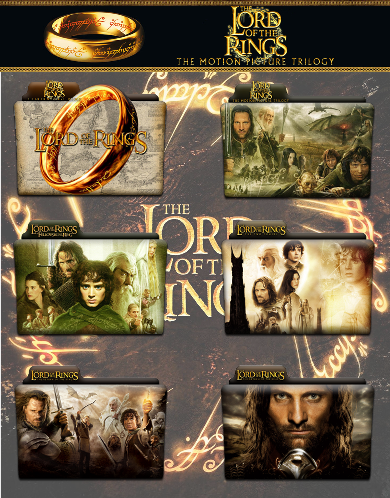 1296x1656 The Lord Of The Rings Folder Icon Collection Pack
