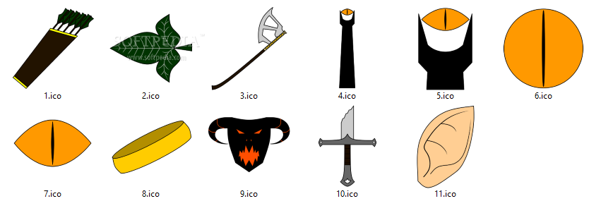834x302 Download The Lord Of The Rings Icons Pack