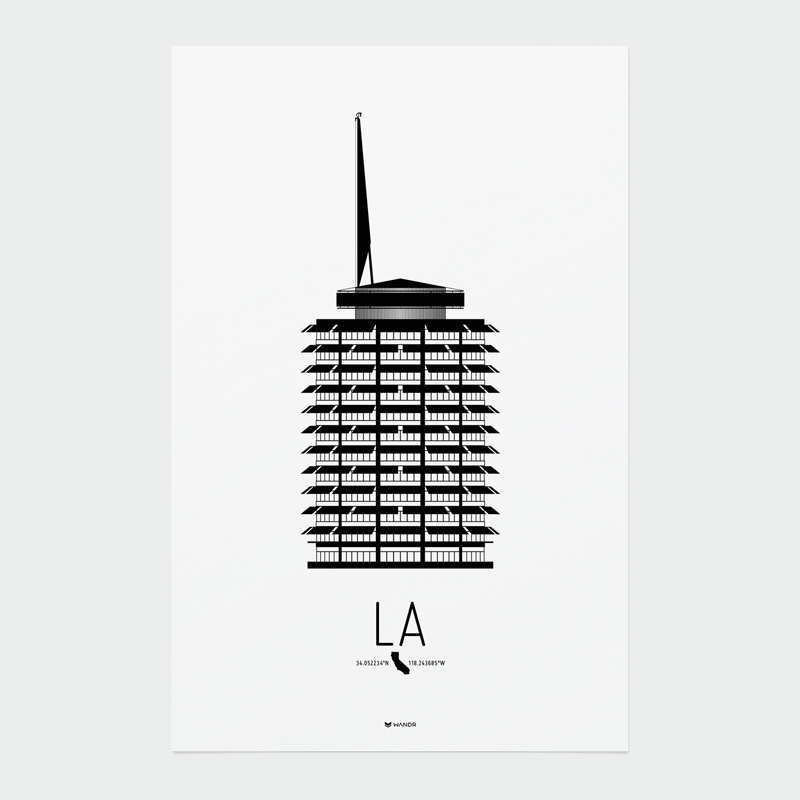 800x800 Los Angeles Icon City Poster On Behance