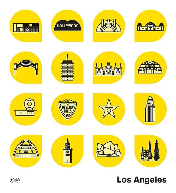 586x640 Los Angeles Icons Kitschy Christmas Logos Design, Wood Design