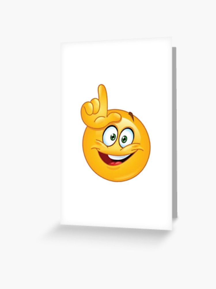 750x1000 Loser Emoji Emoticon Laugh L Shaped Hand Greeting Card