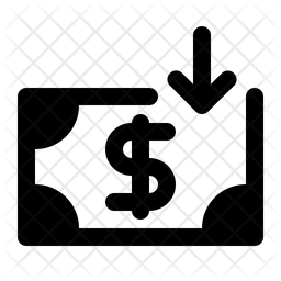 256x256 Money Loss Icon Of Glyph Style