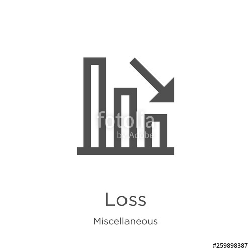 500x500 Loss Icon Vector From Miscellaneous Collection Thin Line Loss