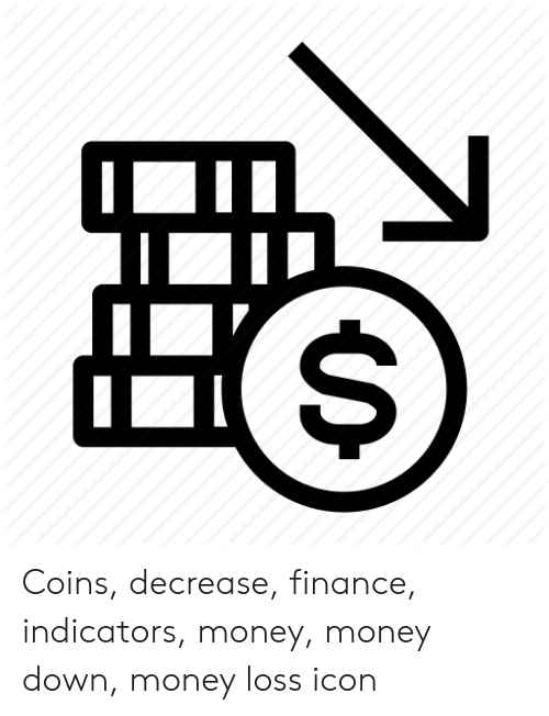 500x652 Coins Decrease Finance Indicators Money Money Down Money Loss Icon