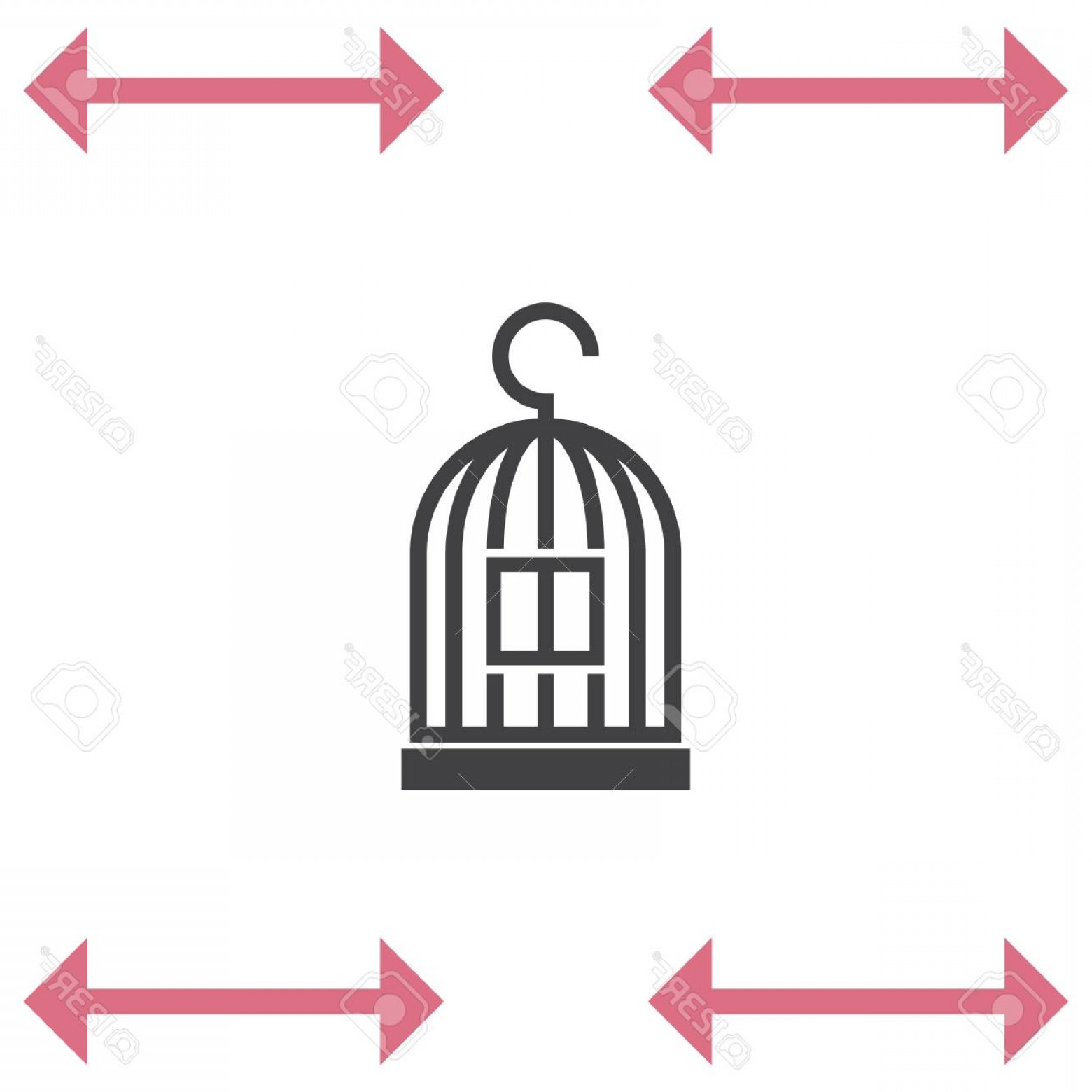 1560x1560 Photostock Vector Bird Cage Vector Icon Lost Of Freedom Symbol