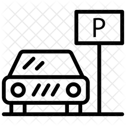 256x256 Parking Area Icon Of Line Style