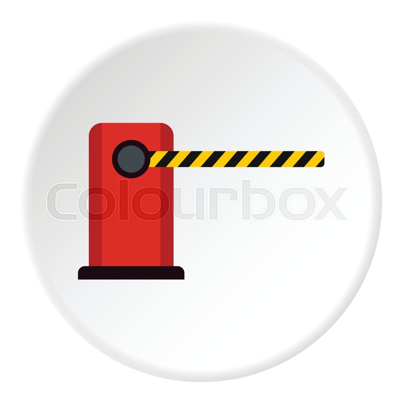 800x800 Gate In Parking Lot Icon Flat Stock Vector Colourbox