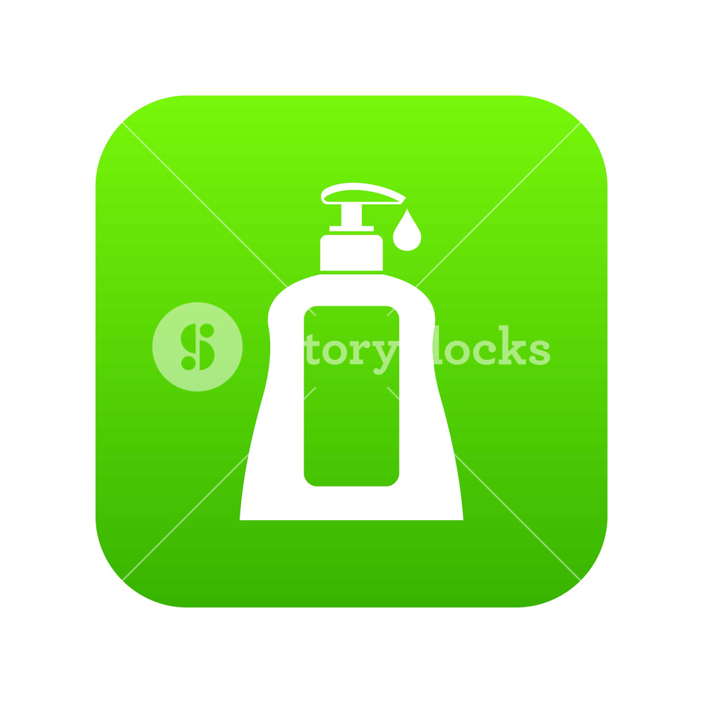 1000x1000 Body Care Lotion Icon Digital Green For Any Design Isolated