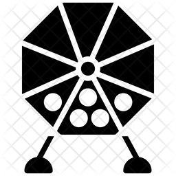 256x256 Lottery Machine Icon Of Glyph Style