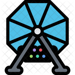 256x256 Lottery, Drum, Games, Video, Casino, Gamer Icon Of Colored Outline