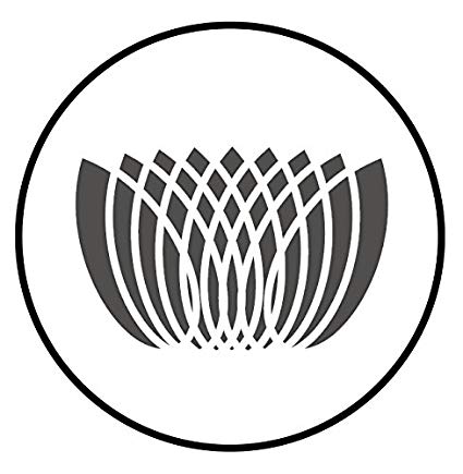 425x435 Gray And White Geometric Lotus Flower Icon Vinyl Decal