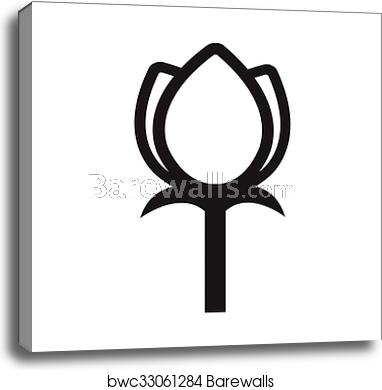 Lotus Flower Icon, Canvas Print Barewalls Posters Prints 382x390 Lotus Flower Icon, Canvas Print Barewalls Posters Prints