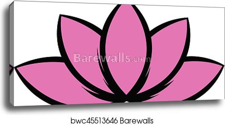 Lotus Flower Icon, Icon Cartoon, Canvas Print Barewalls Posters 453x252 Lotus Flower Icon, Icon Cartoon, Canvas Print Barewalls Posters