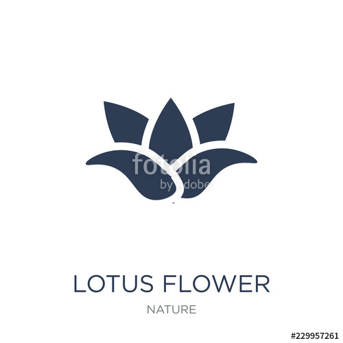 500x500 Lotus Flower Icon Trendy Flat Vector Lotus Flower Icon On White