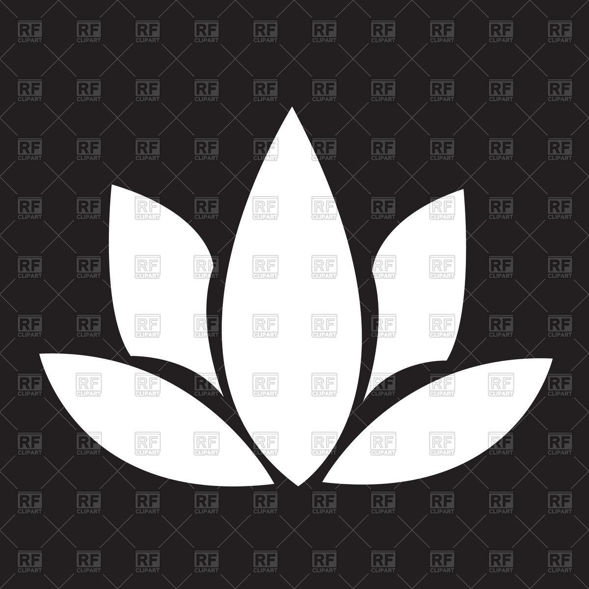 1200x1200 Lotus Icon Vector Image Of Objects Tumdee