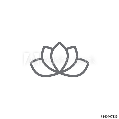 500x500 Lotus Icon Spa Vector Illustration