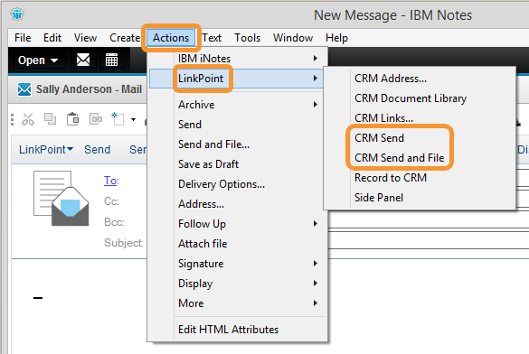 585x392 Recording An Email To Salesforce From Lotus Notes