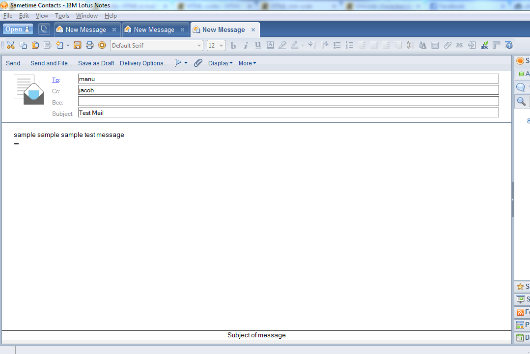 1079x721 Create And Preview New Message In Ibm Lotus Notes Using Java