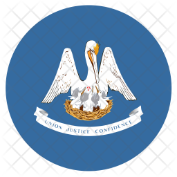 256x256 Louisiana Flag Icon Of Flat Style