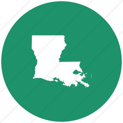 512x512 Iconsetc Flat Circle White On Aqua Us States Louisiana Icon