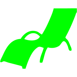 256x256 Lime Lounge Chair Icon
