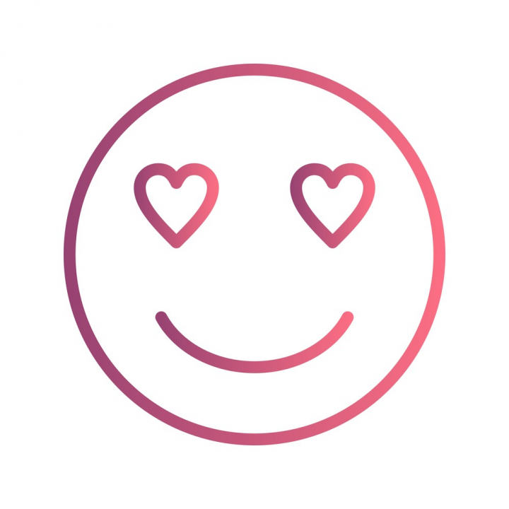 720x720 Love Emoji Vector Icon