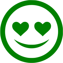 256x256 Green In Love Icon