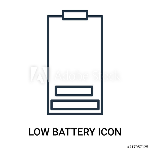 500x500 Low Battery Icon Isolated On White Background Modern And Editable