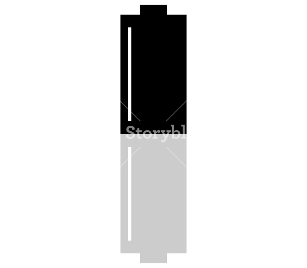 1000x875 Low Battery Icon On White Background Royalty Free Stock Image