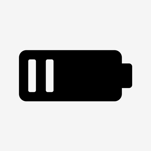 640x640 Low Battery Glyph Black Icon, Low, Low Battery, Battery Png