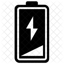 256x256 Low Battery Icon Of Glyph Style