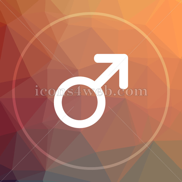 600x600 Male Sign Low Poly Icon Website Low Poly Icon