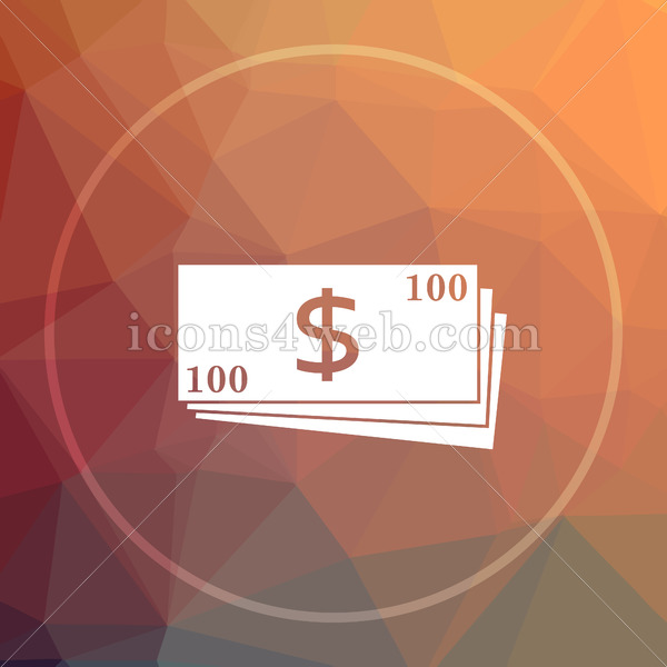 600x600 Money Low Poly Icon Website Low Poly Icon