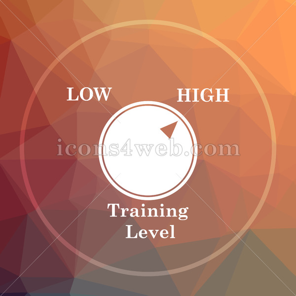 600x600 Training Level Low Poly Icon Website Low Poly Icon