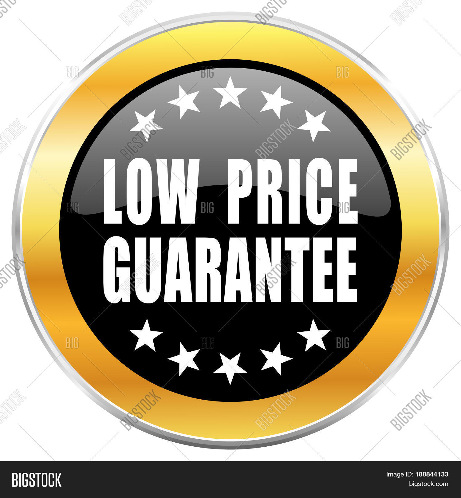 1500x1620 Low Price Guarantee Black Web Icon With Golden Border Image