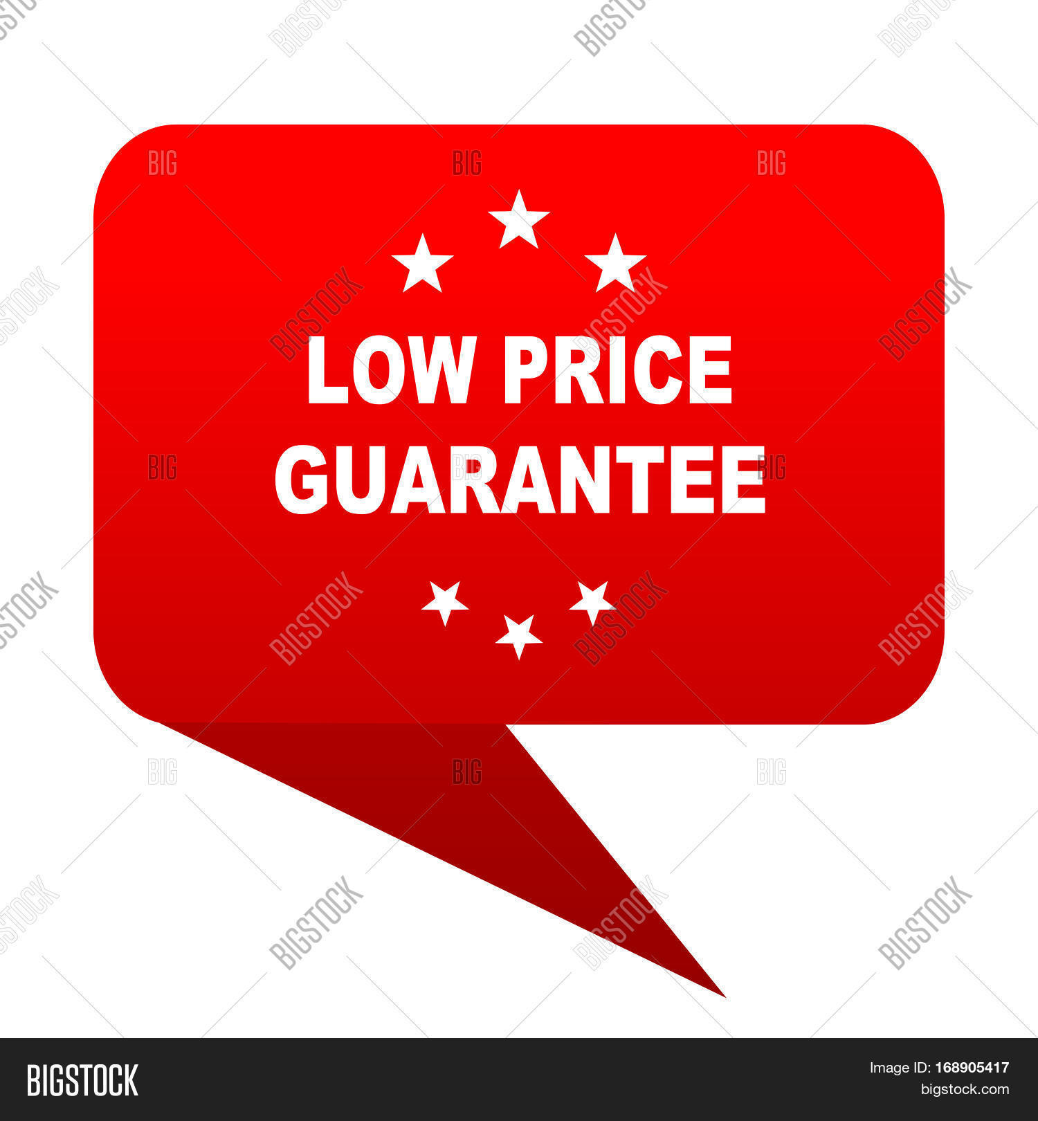 1500x1620 Low Price Guarantee Bubble Red Icon Image