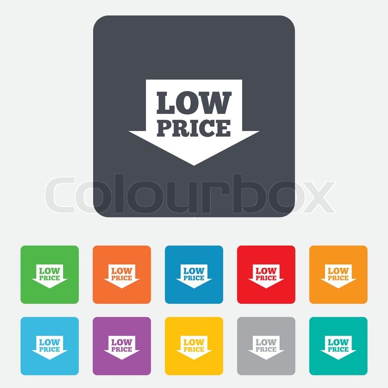 800x800 Low Price Arrow Sign Icon Special Stock Vector Colourbox