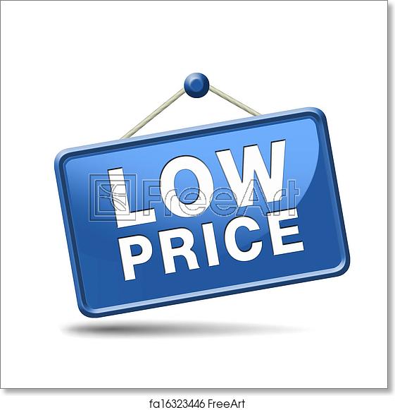 561x581 Free Art Print Of Low Price Icon Bargain And Discount Low Sales