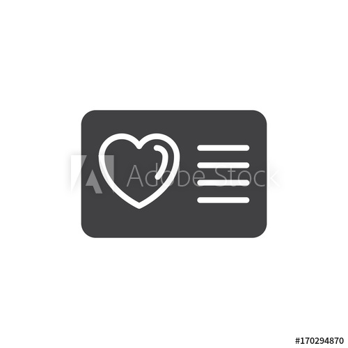 Card With Heart Icon Vector, Filled Flat Sign, Solid Pictogram 500x500 Card With Heart Icon Vector, Filled Flat Sign, Solid Pictogram
