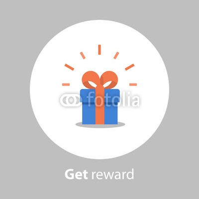 400x400 Reward And Incentive Concept, Loyalty Program, Redeem Gift, Flat