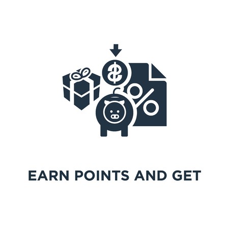 450x450 Earn Points And Get Reward Icon Loyalty Program Concept Symbol