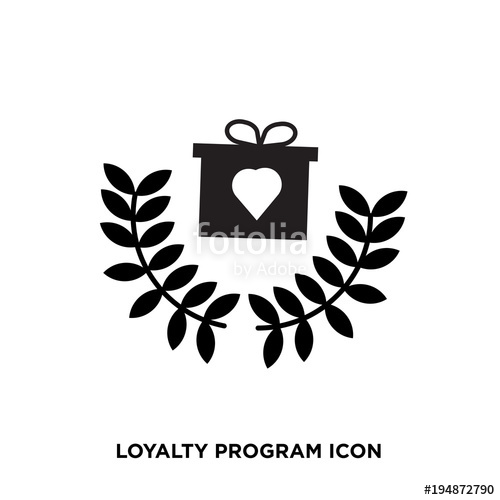 500x500 Loyalty Program Icon,flat Vector Sign Isolated On White Background