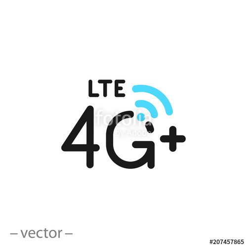 500x500 Lte Icon, Line Sign