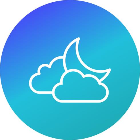 Cloud And Moon Vector Icon 490x490 Cloud And Moon Vector Icon